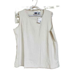 C.s.t. Sport Black Ribbed Crew Neck Tank Top Size 1X